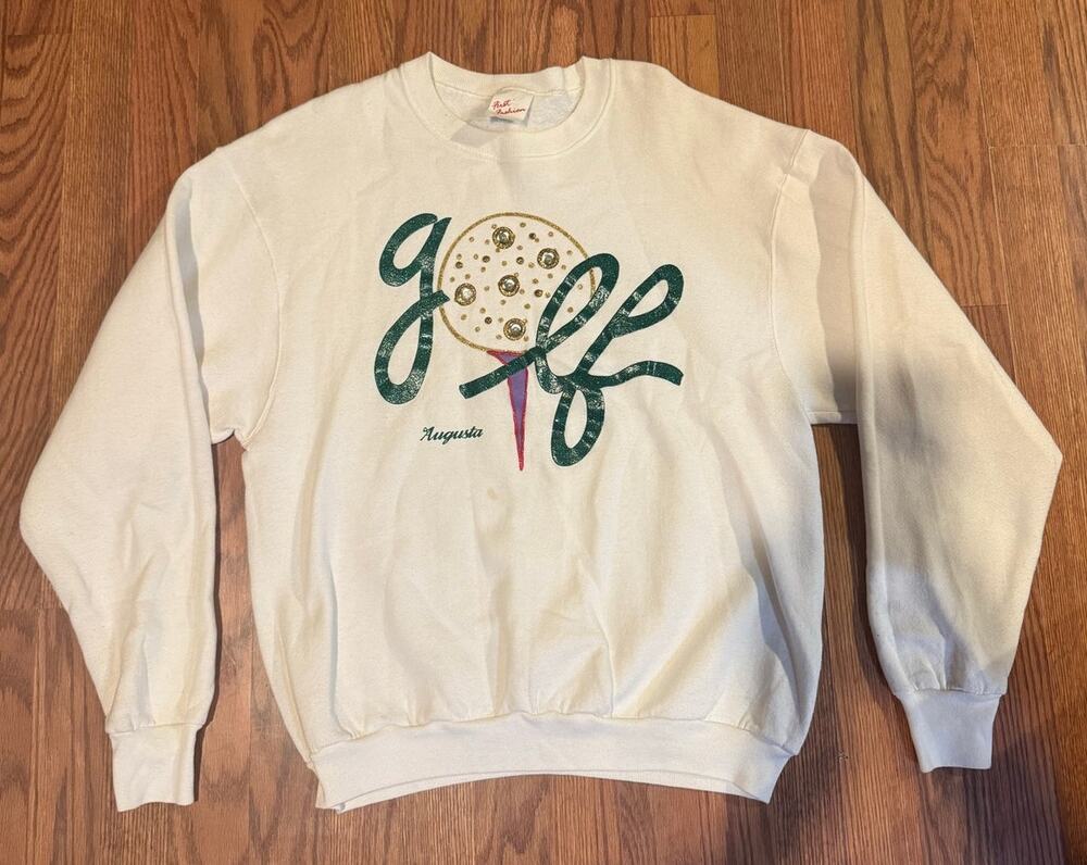 Puff Print with Jewels Augusta Golf Crew Neck One Size